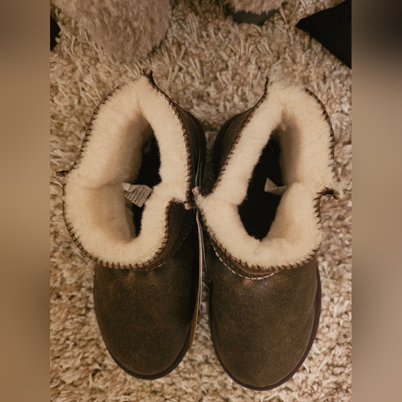 UGG Since 1974 Ultra Bomber Classic Mini Chocolate 39 8 Leather w Extra insole - Picture 3 of 6